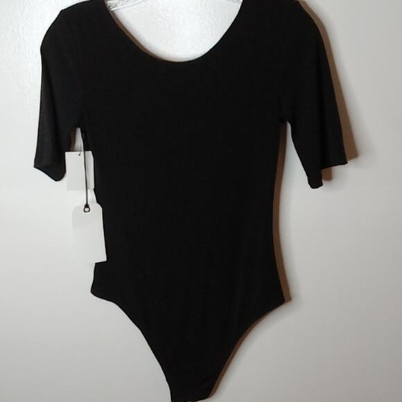 NWT Leith Womens Everyday Bodysuit, Black, Size Small. Minimalist, Stretchy - Picture 5 of 8